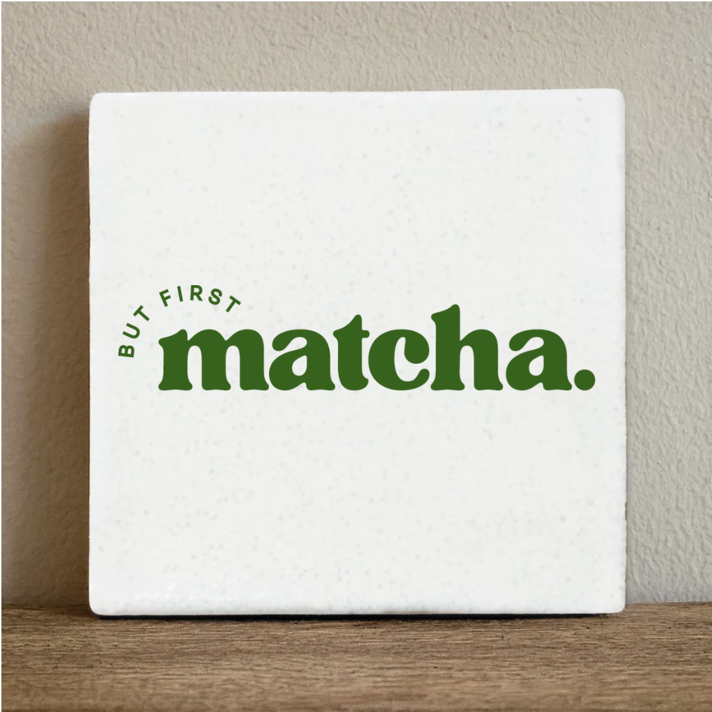Label2X Tegeltje but first matcha Tegeltje but first matcha woonaccessoires homedecoratie