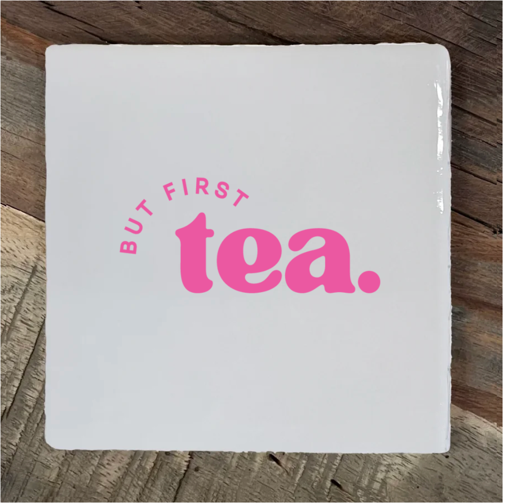 Label2X Tegeltje but first tea Tegeltje but first tea woonaccessoires homedecoratie