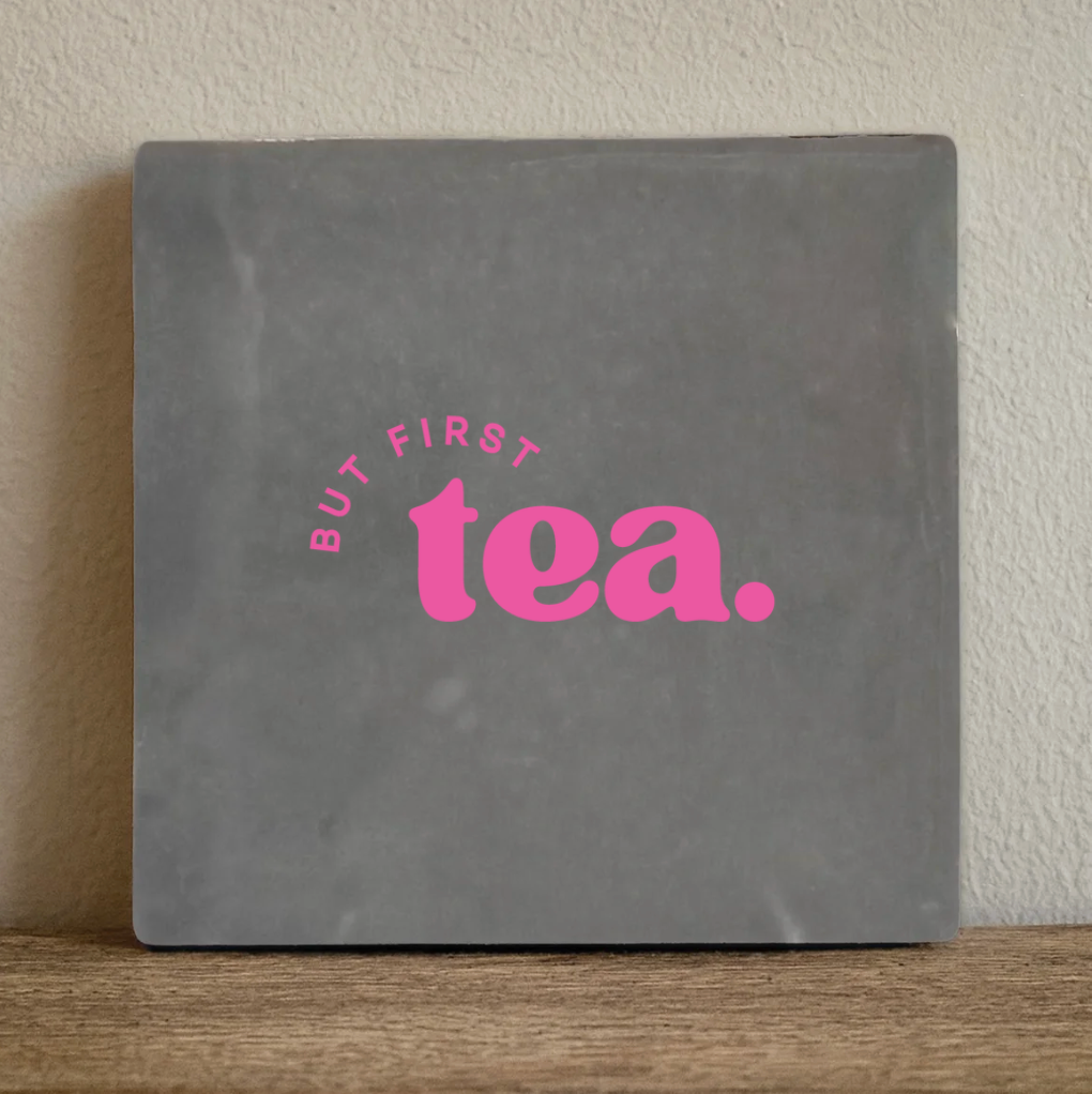 Label2X Tegeltje but first tea Tegeltje but first tea woonaccessoires homedecoratie