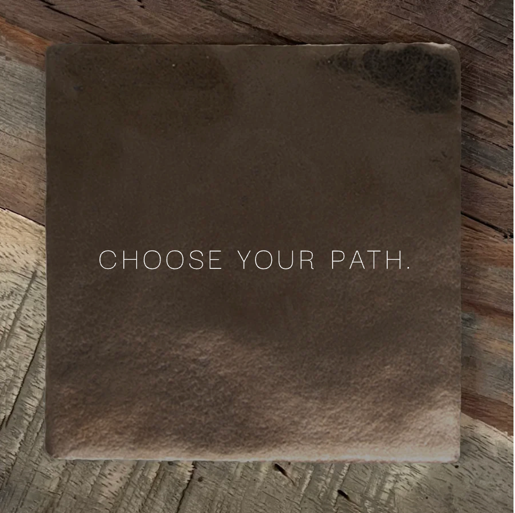 Label2X Tegeltje choose your path Tegeltje choose your path woonaccessoires homedecoratie