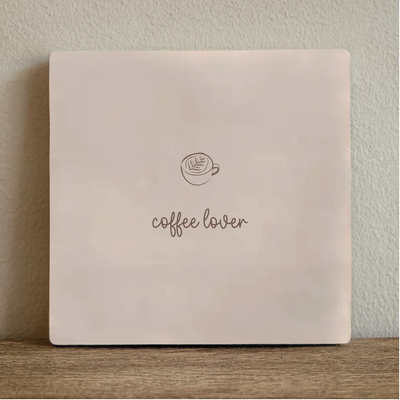 Label2X Tegeltje coffee lover Tegeltje coffee lover woonaccessoires homedecoratie