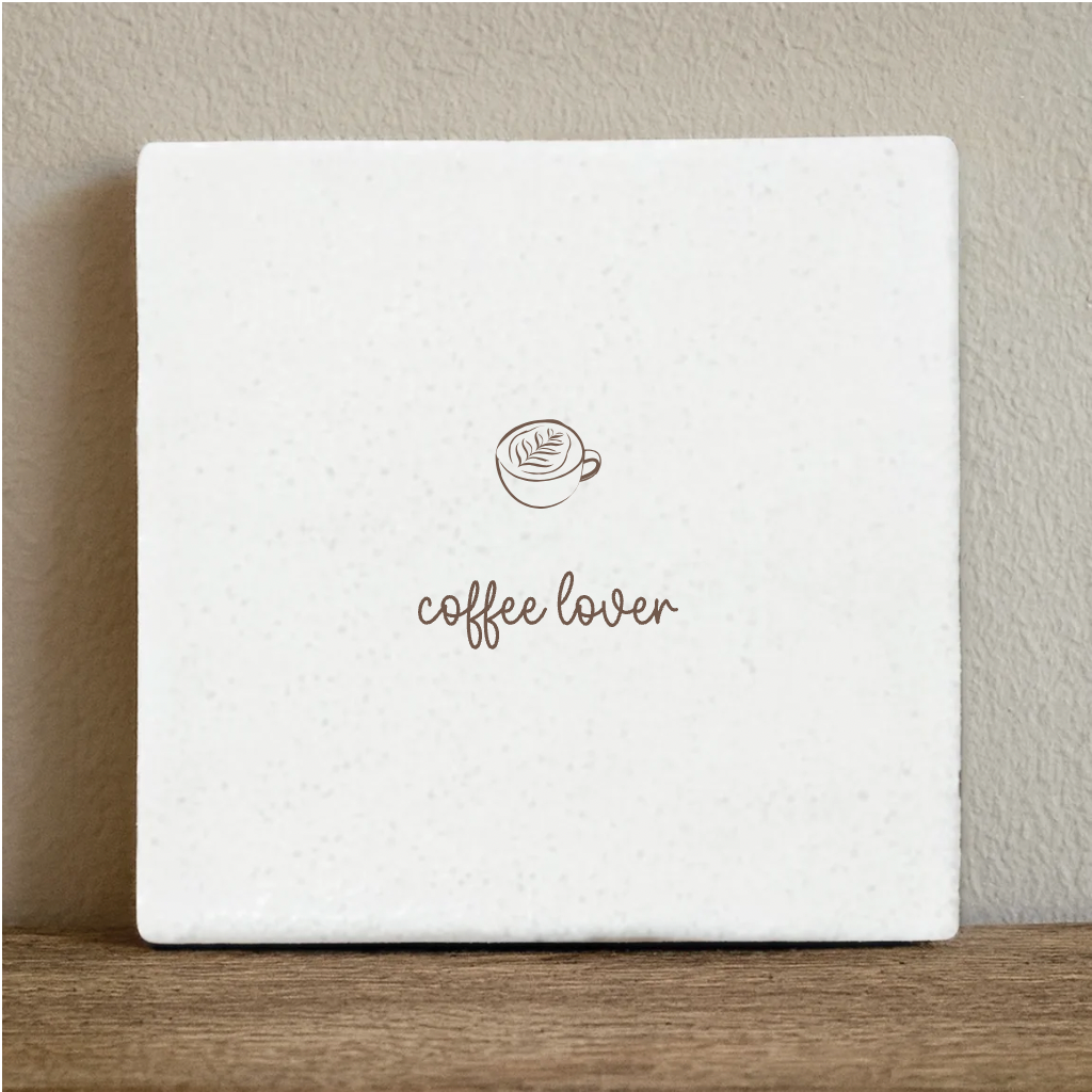 Label2X Tegeltje coffee lover Tegeltje coffee lover woonaccessoires homedecoratie