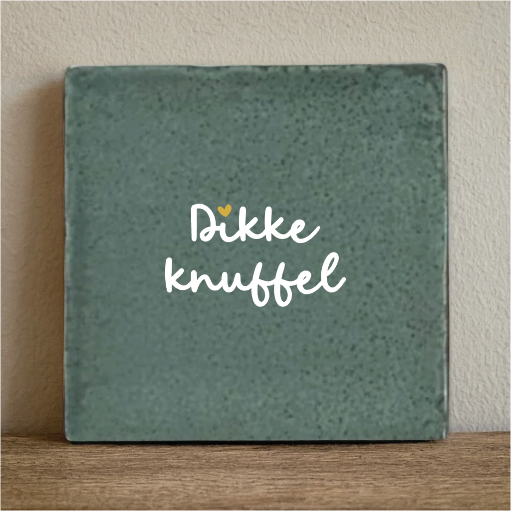 Label2X Tegeltje dikke knuffel Tegeltje dikke knuffel woonaccessoires homedecoratie