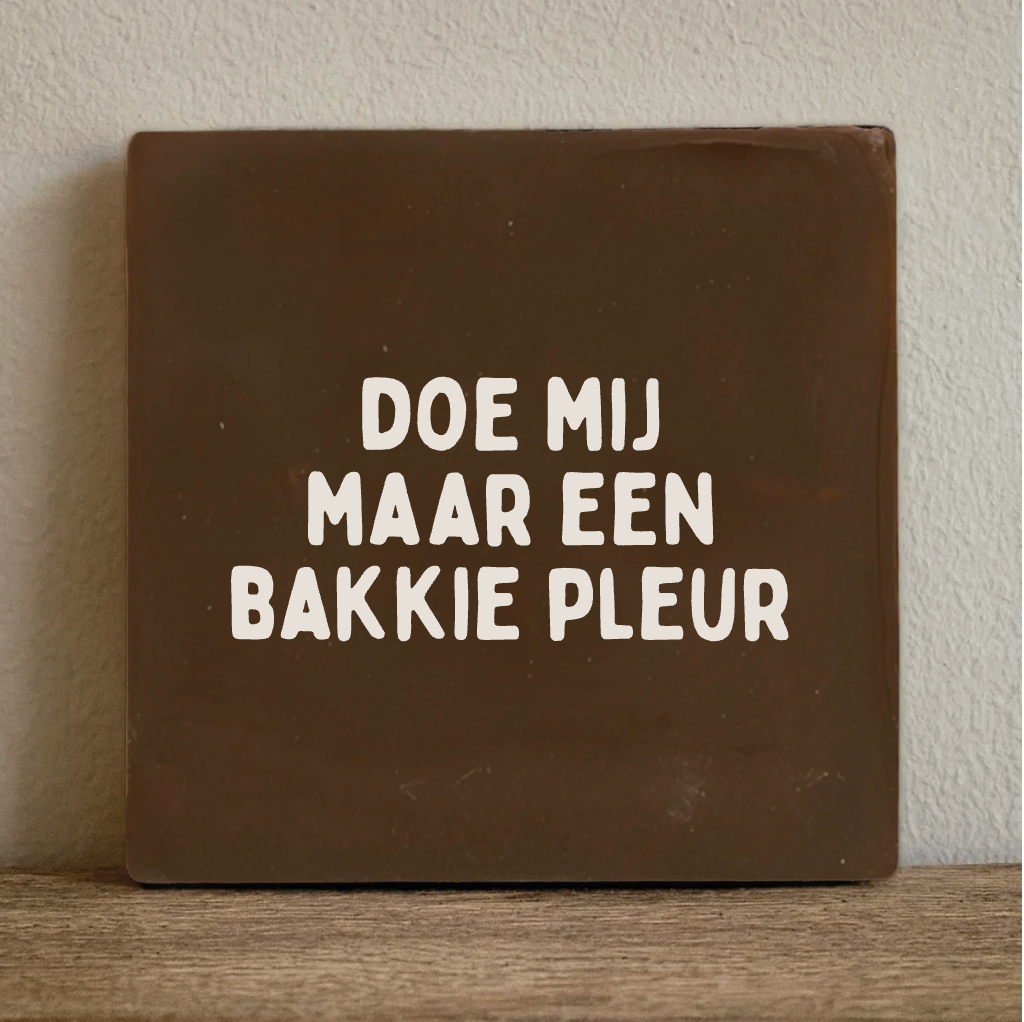 Label2X Tegeltje doe mij maar een bakkie pleur Tegeltje doe mij maar een bakkie pleur woonaccessoires homedecoratie