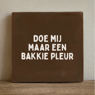 Label2X Tegeltje doe mij maar een bakkie pleur Tegeltje doe mij maar een bakkie pleur woonaccessoires homedecoratie