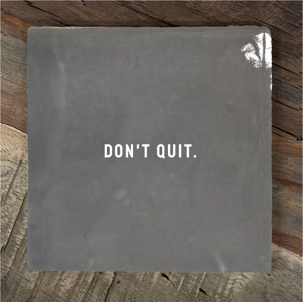 Label2X Tegeltje don't quit Tegeltje don't quit woonaccessoires homedecoratie