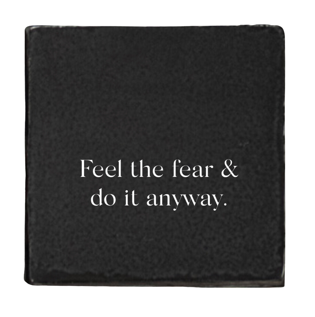 Label2X Tegeltje feel the fear woonaccessoires homedecoratie