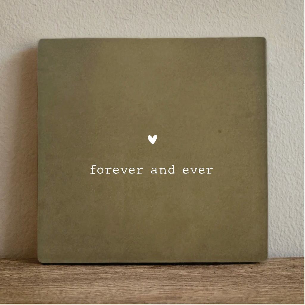Label2X Tegeltje forever and ever Tegeltje forever and ever woonaccessoires homedecoratie