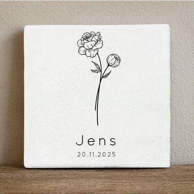 Label2X Tegeltje geboortebloem November Tegeltje geboortebloem November woonaccessoires homedecoratie