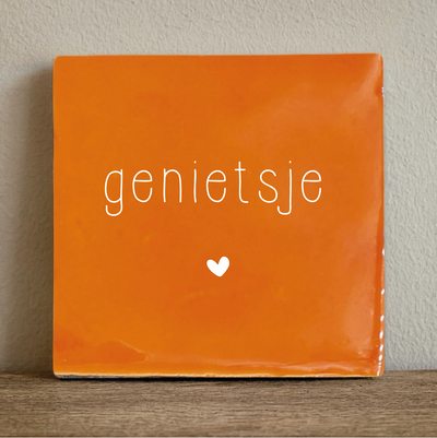 Label2X Tegeltje genietsje Tegeltje genietsje woonaccessoires homedecoratie