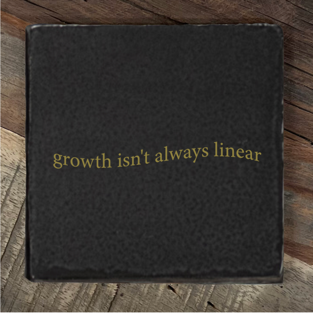 Label2X Tegeltje growth isn't always linear woonaccessoires homedecoratie