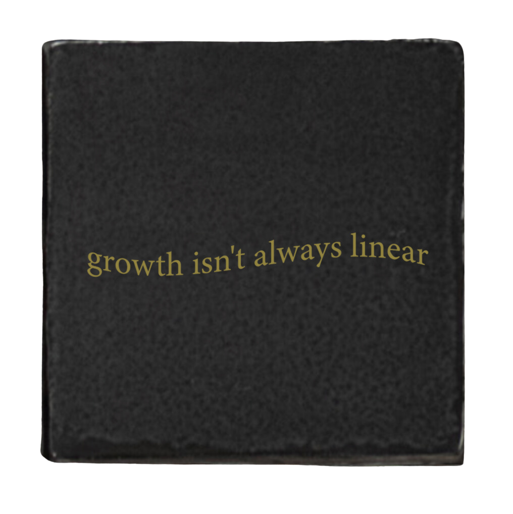 Label2X Tegeltje growth isn't always linear woonaccessoires homedecoratie