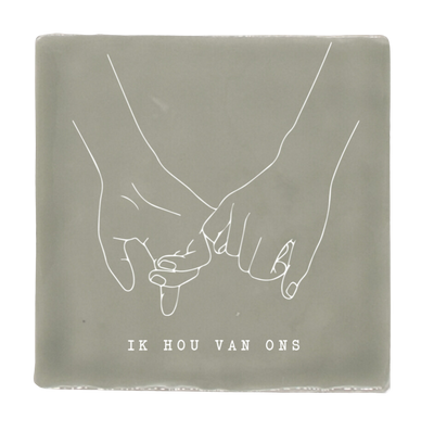 Label2X Tegeltje handen ik hou van ons woonaccessoires homedecoratie