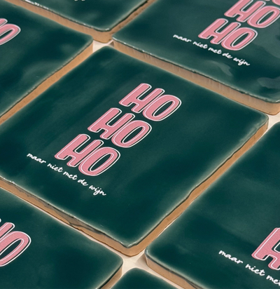 Label2X Tegeltje ho ho ho maar niet met de wijn Tegeltje ho ho ho maar niet met de wijn woonaccessoires homedecoratie