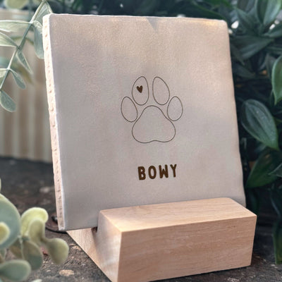 Label2X Tegeltje hond herdenking Tegeltje hond herdenking woonaccessoires homedecoratie