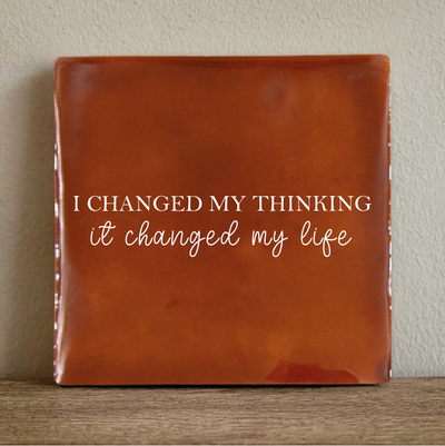 Label2X Tegeltje i changed my thinking Tegeltje i changed my thinking woonaccessoires homedecoratie