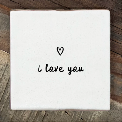 Label2X Tegeltje i love you handwritten Tegeltje i love you handwritten woonaccessoires homedecoratie