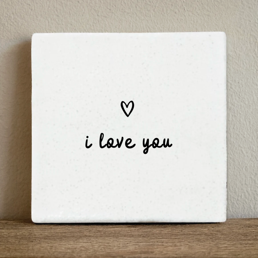 Label2X Tegeltje i love you handwritten Tegeltje i love you handwritten woonaccessoires homedecoratie