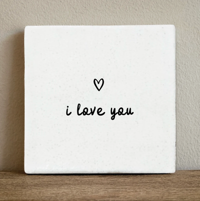 Label2X Tegeltje i love you handwritten Tegeltje i love you handwritten woonaccessoires homedecoratie