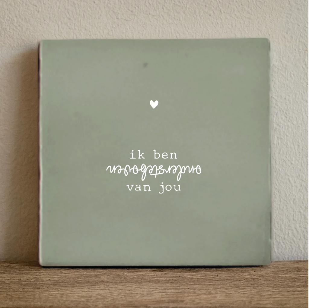 Label2X Tegeltje ik ben ondersteboven van jou Tegeltje ik ben ondersteboven van jou woonaccessoires homedecoratie