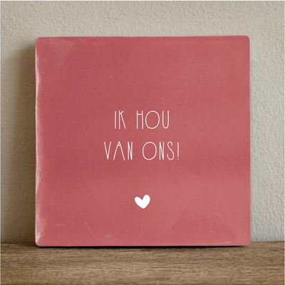 Label2X Tegeltje ik hou van ons Tegeltje ik hou van ons woonaccessoires homedecoratie
