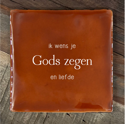 Label2X Tegeltje Ik wens je gods zegen Tegeltje Ik wens je gods zegen woonaccessoires homedecoratie
