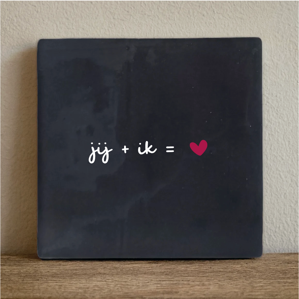 Label2X Tegeltje jij + ik = ♥ Tegeltje jij + ik = ♥ woonaccessoires homedecoratie