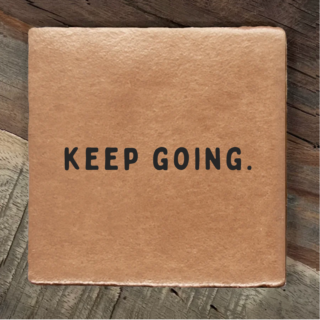 Label2X Tegeltje keep going Tegeltje keep going woonaccessoires homedecoratie