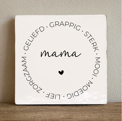 Label2X Tegeltje mama met tekst Tegeltje mama met tekst woonaccessoires homedecoratie