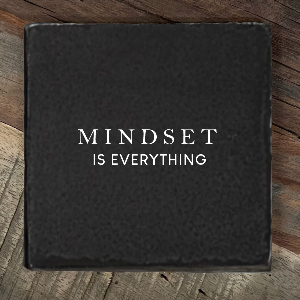 Label2X Tegeltje mindset is everything Tegeltje mindset is everything woonaccessoires homedecoratie