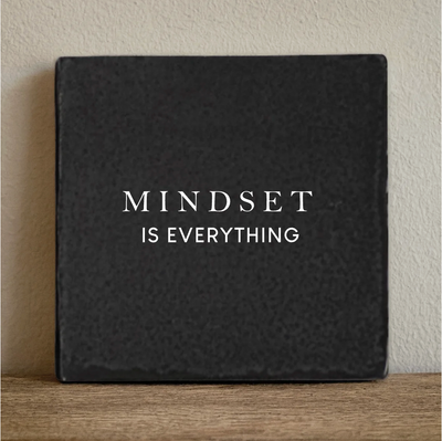Label2X Tegeltje mindset is everything Tegeltje mindset is everything woonaccessoires homedecoratie