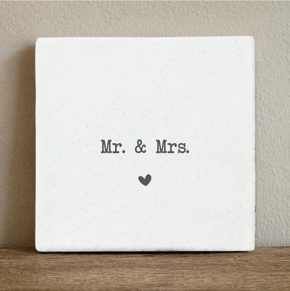 Label2X Tegeltje Mr. & Mrs. Tegeltje Mr. & Mrs. woonaccessoires homedecoratie