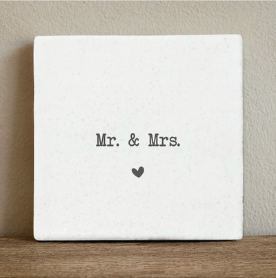 Label2X Tegeltje Mr. & Mrs. Tegeltje Mr. & Mrs. woonaccessoires homedecoratie