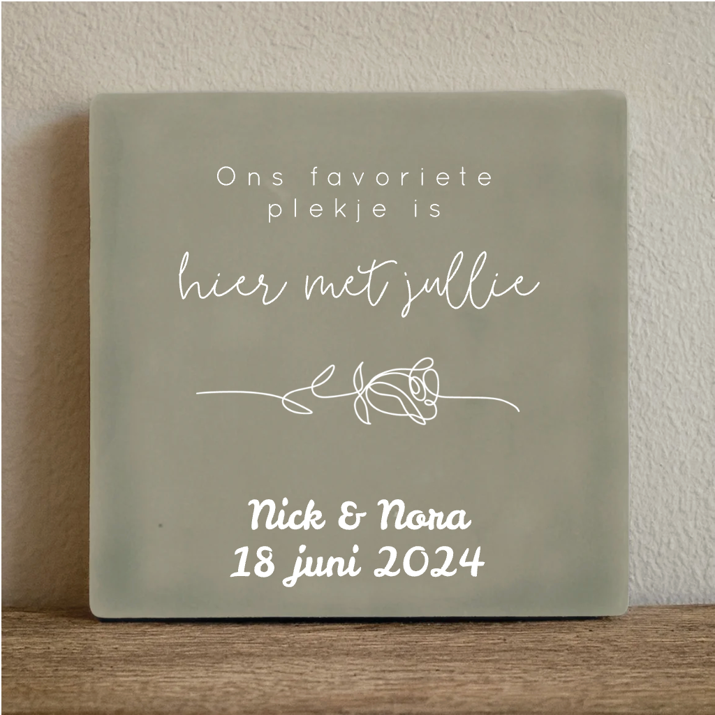 Label2X Tegeltje ons favoriete plekje Tegeltje ons favoriete plekje woonaccessoires homedecoratie