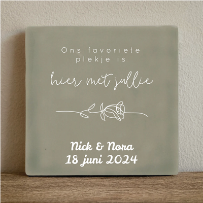 Label2X Tegeltje ons favoriete plekje Tegeltje ons favoriete plekje woonaccessoires homedecoratie
