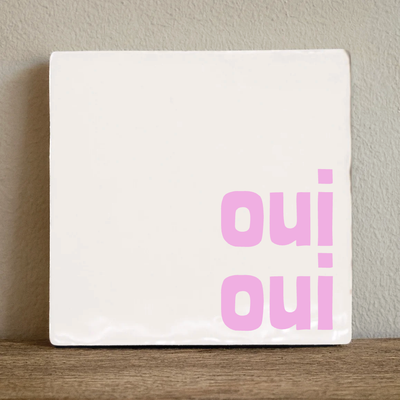 Label2X Tegeltje oui oui Tegeltje oui oui woonaccessoires homedecoratie