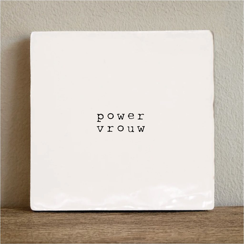 Label2X Tegeltje powervrouw Tegeltje powervrouw woonaccessoires homedecoratie