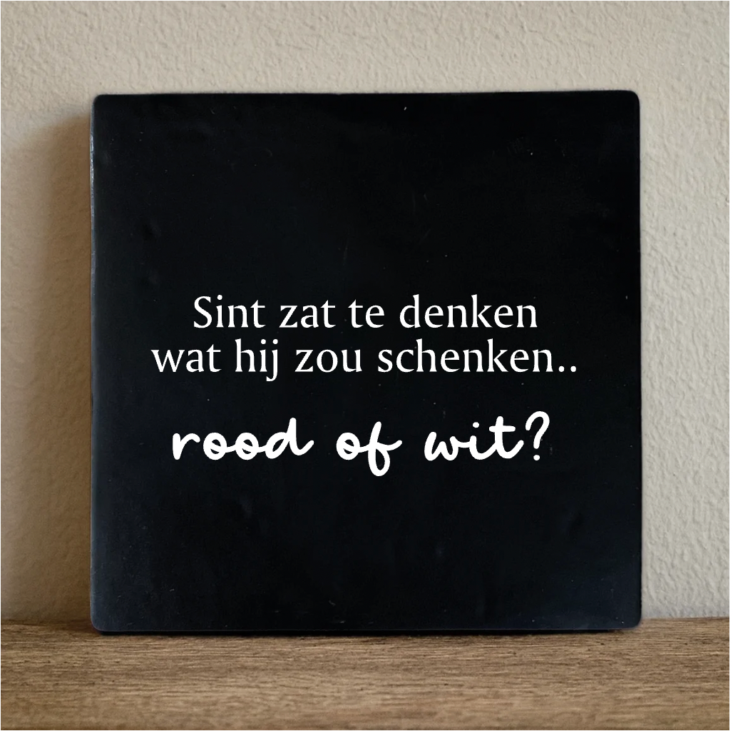 Label2X Tegeltje Sint zat te denken Tegeltje Sint zat te denken woonaccessoires homedecoratie
