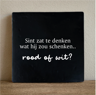 Label2X Tegeltje Sint zat te denken Tegeltje Sint zat te denken woonaccessoires homedecoratie
