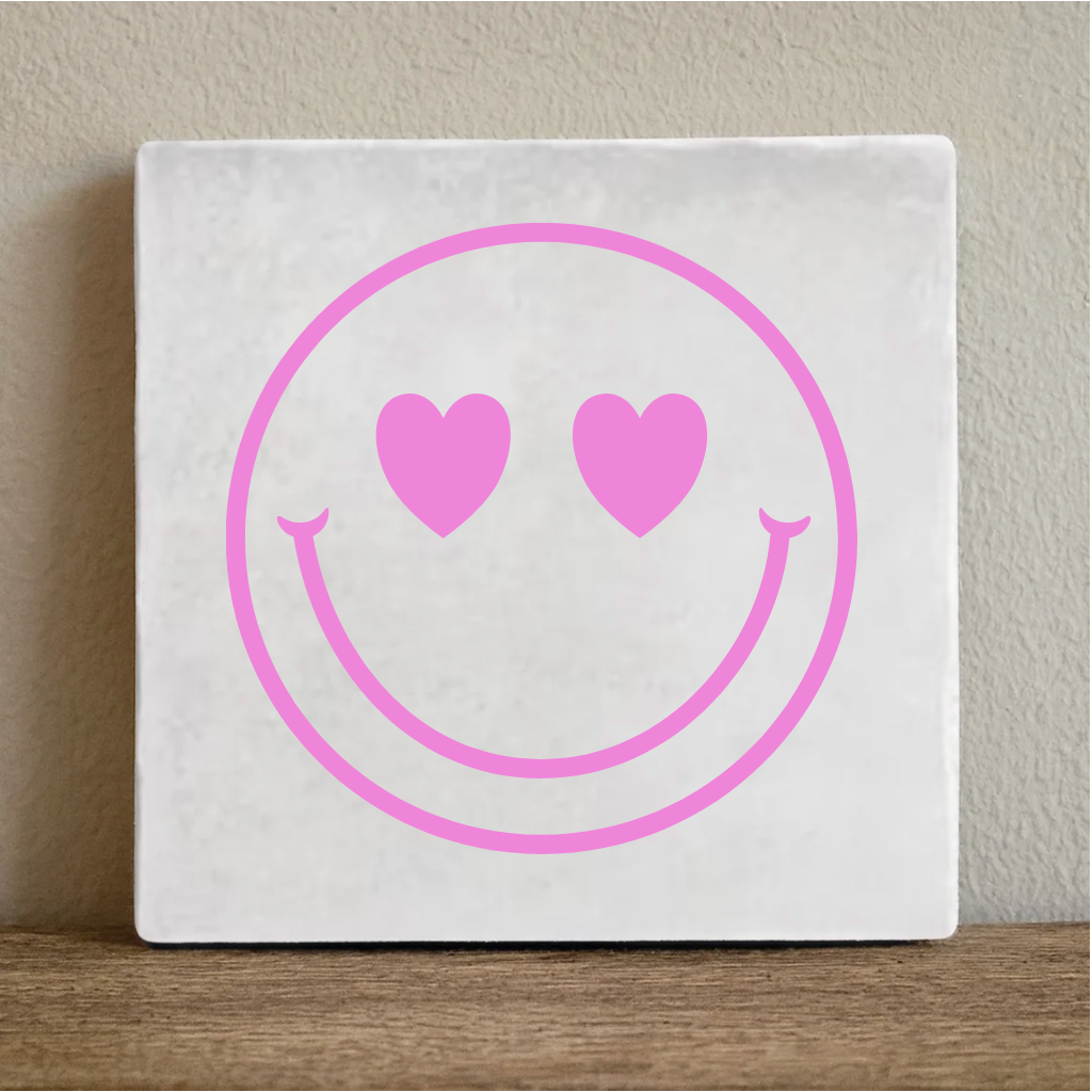 Label2X Tegeltje smiley Tegeltje smiley woonaccessoires homedecoratie