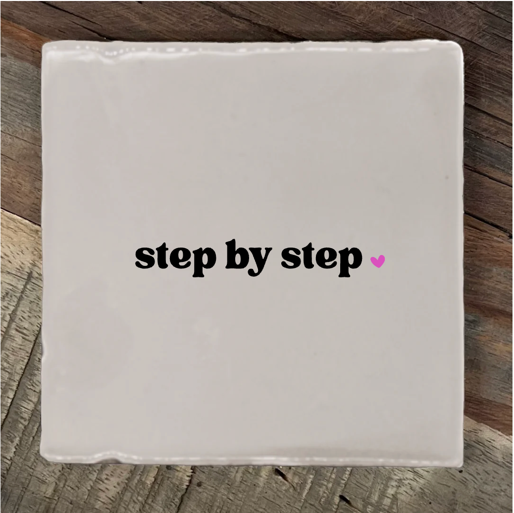 Label2X Tegeltje step by step Tegeltje step by step woonaccessoires homedecoratie