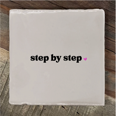 Label2X Tegeltje step by step Tegeltje step by step woonaccessoires homedecoratie