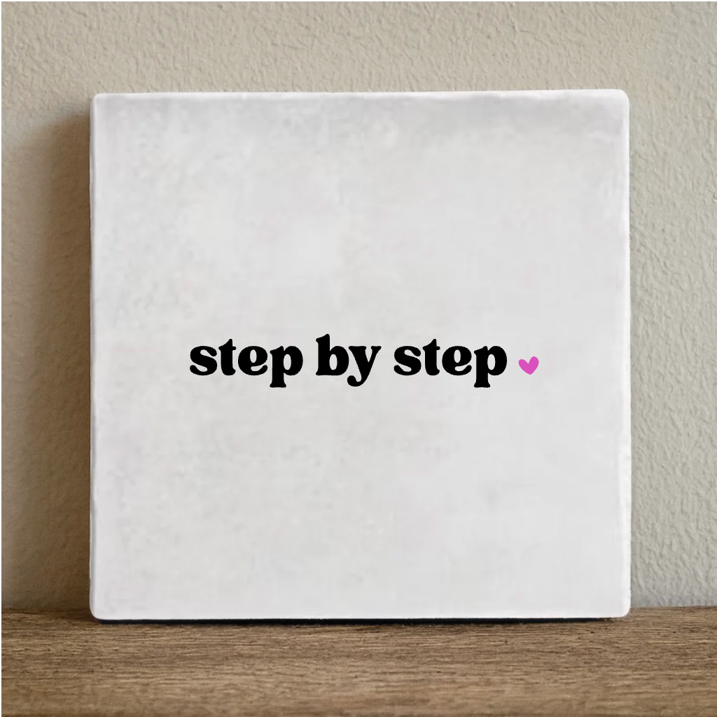 Label2X Tegeltje step by step Tegeltje step by step woonaccessoires homedecoratie
