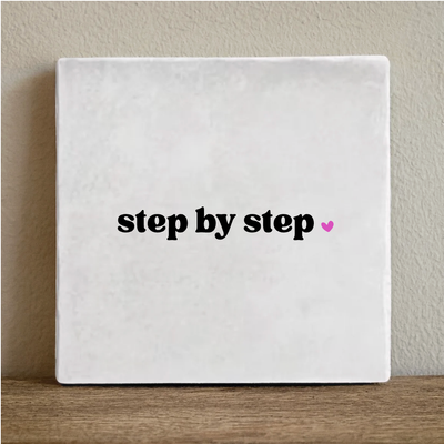 Label2X Tegeltje step by step Tegeltje step by step woonaccessoires homedecoratie