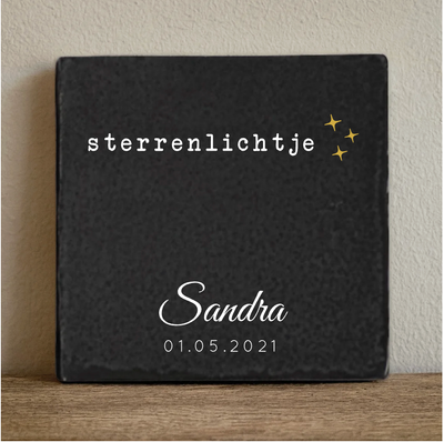 Label2X Tegeltje sterrenlichtje Tegeltje sterrenlichtje woonaccessoires homedecoratie