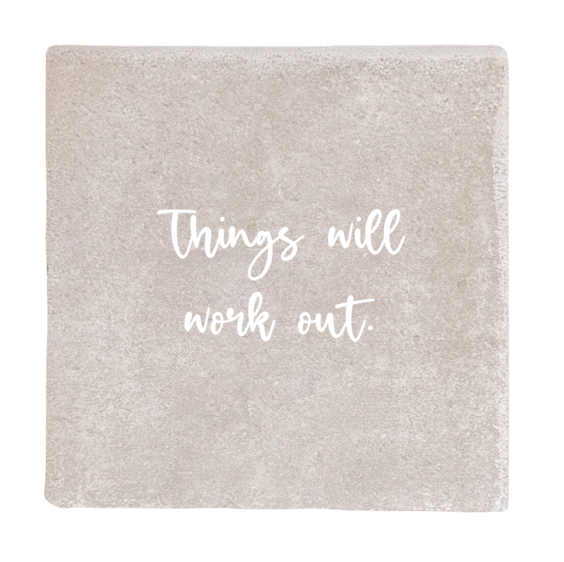 Label2X Tegeltje things will work out woonaccessoires homedecoratie