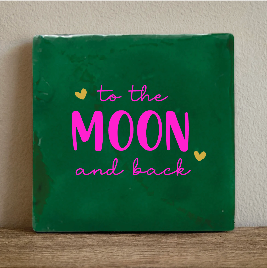 Label2X Tegeltje to the moon and back Tegeltje to the moon and back woonaccessoires homedecoratie