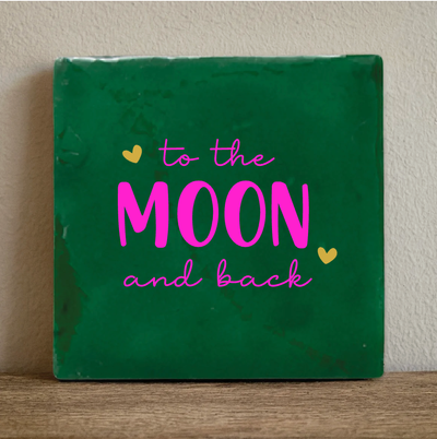 Label2X Tegeltje to the moon and back Tegeltje to the moon and back woonaccessoires homedecoratie