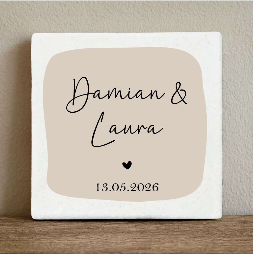 Label2X Tegeltje trouwen Tegeltje trouwen woonaccessoires homedecoratie