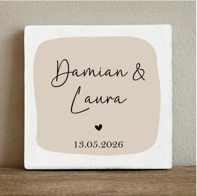 Label2X Tegeltje trouwen Tegeltje trouwen woonaccessoires homedecoratie